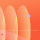 Thumbnail abstract of repeating oval forms on an orange background